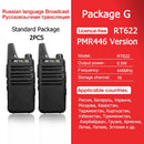 RETEVIS 2件迷你对讲机PMR 446便携式双向无线电ht PTT对讲机RT622便携式电台，适用于狩猎咖啡厅RT22