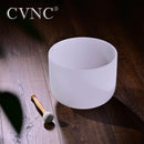 CVNC 12英寸磨砂石英水晶颂钵，用于声音疗愈能量平衡，附赠O形圈和槌