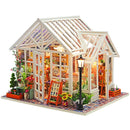 CUTEBEE DIY Dollhouse Wooden Miniature Mini Doll House with Garden to Build Furniture Kit Casa Toys for Children Birthday Gift