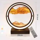 LED艺术减压流沙画沙漏摆件 360度旋转独特装饰沙画