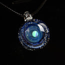 BOEYCJR Unique Opal Stone Universe Glass Planets Pendant Necklace Galaxy Rope Chain Solar System Necklace for Women Gift