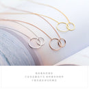 Trustdavis Minimalist 925 Sterling Silver Hollow Round Pendant Short Clavicle Necklace Gift For Women Wedding Fine Jewelry DA02