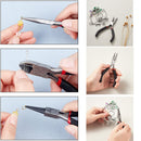 6-8pc/set Carbon Steel Beading Jewelry Tools Kit Black Mini Needle Round Nose Cutting Wire Jewelry Pliers Equipment for Handmade