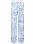 Y2K Zebra Print Straight Pants Capris Women Harajuku Baggy High Waist Casual Vintage Korean Style Streetwear Female 2020Iamhotty