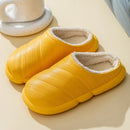 Waterproof Indoor Slippers Women Men Winter Home Floor Shoes Warm Plush Removable Insole Lovers Kitchen Working Slipper SH472