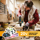 DEKO GCD20DU3 20V Max Household DIY Woodworking Lithium-Ion Battery Cordless Drill Driver Power Tools Electric Drill Power Drill