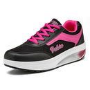 Women Vulcanized Shoes Platform Low-top Shake Shoes Mesh Heightening Casual Sneakers Light Concise Loafers Non-slip Soft Bottom