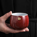 日式窑变茶杯陶瓷功夫茶具杯主人杯个人杯套装茶盏茶漏