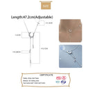 TrustDavis Genuine 925 Sterling Silver  Moon Tassel Star Pendant Short Necklace For Women Wedding S925 Necklace Jewelry DA1027