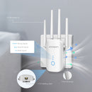 1200Mbps 双频2.4G&amp;5GHz无线扩展器 802.11ac Wifi中继器 强大Wi-Fi路由器 远距离Wlan WiFi放大器