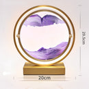LED艺术减压流沙画沙漏摆件 360度旋转独特装饰沙画