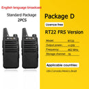 RETEVIS 2件迷你对讲机PMR 446便携式双向无线电ht PTT对讲机RT622便携式电台，适用于狩猎咖啡厅RT22