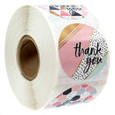 500pcs Round Labels Kraft Paper Thank You Sticker Dragees Candy Bag Flower Gift Box Cake Boxes and Packaging Wedding Stickers