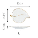Luxury Storage Tray Ceramic Jewelry Decorative Serving Tray Set Cake Dessert Tableware Varieties Plate Dining Dish Organizer