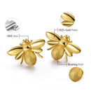 Lotus Fun 纯银 925 小蜜蜂耳环 天然设计师精品珠宝 可爱 18K 金蜜蜂耳钉 女士款
