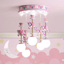 SANDYHA Nordic Simple Chandelier Boys Girls Bedroom Dreamlike Unicorn Hanging Lamp Creative LED Children&