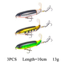 8个装Whopper Plopper 10厘米/14厘米浮水路亚饵人造硬饵摇摆器旋转尾巴渔具3D眼