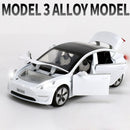 1:32 特斯拉MODEL X MODEL 3 MODEL S 合金汽车模型压铸玩具车 声光儿童玩具 男孩礼物