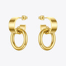 ENFASHION Curved C Circle Drop Earrings For Women Gold Color Stainless Steel Geometric Earings Fashion Jewelry 2020 Gifts E1183