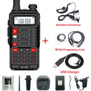 宝锋对讲机UV 10R V2 双向CB无线电发射器 远距离UV-10R 128信道VHF UHF 136-174Mhz 400-520Mhz 双频