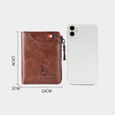 2022 Fashion Men's Genuine Leather Wallet RFID Anti Theft Male Business Card Holder Man Money Bag Purse Zipper Wallet for Men