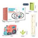 Kids Domino Train Car Set Sound Light Automatic Laying Domino Brick Colorful Dominoes Blocks Game Educational DIY Toy Gift