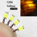 40颗/批 0402 0603 0805 1206 LED SMD 带线，适用于火车模型 HO N OO 比例，红黑线预焊微型利兹，透视模型铁路