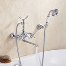 Bathtub Faucets Luxury Gold Brass Bathroom Faucet Mixer Tap Wall Mounted Hand Held Shower Head Kit Shower Faucet Sets HS-G018