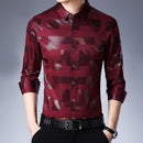 2022 Brand Casual Spring Luxury Plaid Long Sleeve Slim Fit Men Shirt Streetwear Social Dress Shirts Mens Fashions Jersey 2306