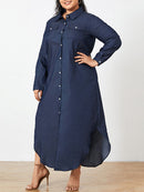 ZANZEA Women's Dress Vintage Shirt Vestido De Mujer Casual Solid Ropa De Mujer 2022 Female Lapel Neck Party Dress