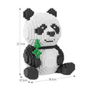 3689件DIY拼装熊猫迷你积木益智动物儿童玩具积木模型砖块