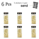 3-12PCS Set Seasoning Jar Square Glass Container Seasoning Bottle Kitchen Outdoor Camping Seasoning Container Glass Sealed Jar