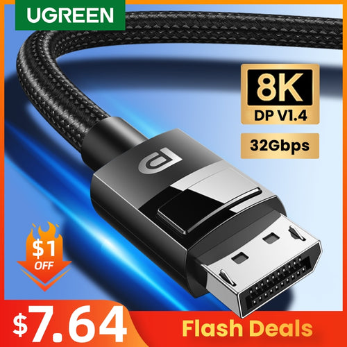 绿联Displayport线缆 8K DP1.4 4K144Hz视频音频线 适用于小米电视盒电脑笔记本显示器游戏DP线 显示端口