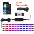 LED Car Foot Light Ambient Lamp USB APP Remote Music Control Multiple Modes Automotive Interior Decorative Lights