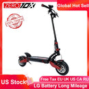 US Stock Original Zero 10X Scooter 10inch Double Motor High Speed Electric Scooter 60V 2400W E-scooter 65km/h Free Gifts