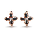 4 Color Noble Natural Zircon Flower Stud Earrings Red Green Color High Quality Earrings For Woman Aesthetic Luxury Jewelry Gift