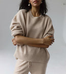 Hirsionsan Winter Oversized Sweater Women 2022 Elegant Knitted Basic Pullovers O Neck Loose Soft Female Cashmere Jumper