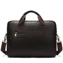 WESTAL Men's Briefcases Messenger Bag Men's Genuine Leather 14'' Laptop Bag Man Leather Office Business Bags for Document 8572