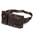WESTAL Men Belt Bag Men's Waist Bags Genuine Leather Male Fanny Pack Leather Money Phone Pouch Bag Hip Men's Shoulder Bags 9080