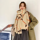 Luxury Winter Cashmere Scarf Women 2022 Design Warm Pashmina Blanket Horse Scarves Female Shawl Wraps Thick Foulard Bufanda