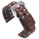 Handmade Watchbands With Retro Stainless Steel Buckle 22mm 24mm Men Women Genuine Leather Watch Band Strap Belt Watch Accessorie