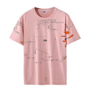 HIO HOP LOOSE 男士T恤休闲印花2022夏季短袖黑白T恤加大码L-6XL 7XL 8XL 9XL