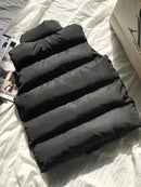女士冬季保暖棉填充无袖羽绒马甲派克大衣