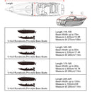 Yacht Boat Cover 11- 22FT Barco Boat Cover Anti-UV Waterproof Heavy Duty 210D Marine Trailerable Canvas Boat Accessories
