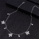 Bohemian Girl Cute Butterfly Rhinestone Letter Necklace Girl Necklace for Women BABY HONEY ANGEL Short Trend New Jewelry Gift