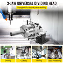VEVOR BS0 5" Dividing Head Indexing Head Semi Universal With Indexing Plates, Tailstock &amp; 125mm 3-Jaw Chuck for Drilling Milling