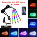 NLpearl APP Car Interior Ambient Light Neon LED Strip Foot Light with USB Wireless Remote Music Auto Atmosphere Decorative Lamp