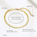 Snake Chain Anklet for Women Girls Adjustable Summer Beach Chain Anklet Bracelet Mother&