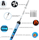 Upgrade 80W Electronic Soldering Iron Set Adjustable Temperature Fast Heating Welding Tools LCD Digital Solder Iron wire flux