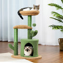 H90.5CM Cactus Cat Tree with Natural Sisal Scratching Post Board for Cat Perch Condo Kitty Play House rascador gato arbre à chat